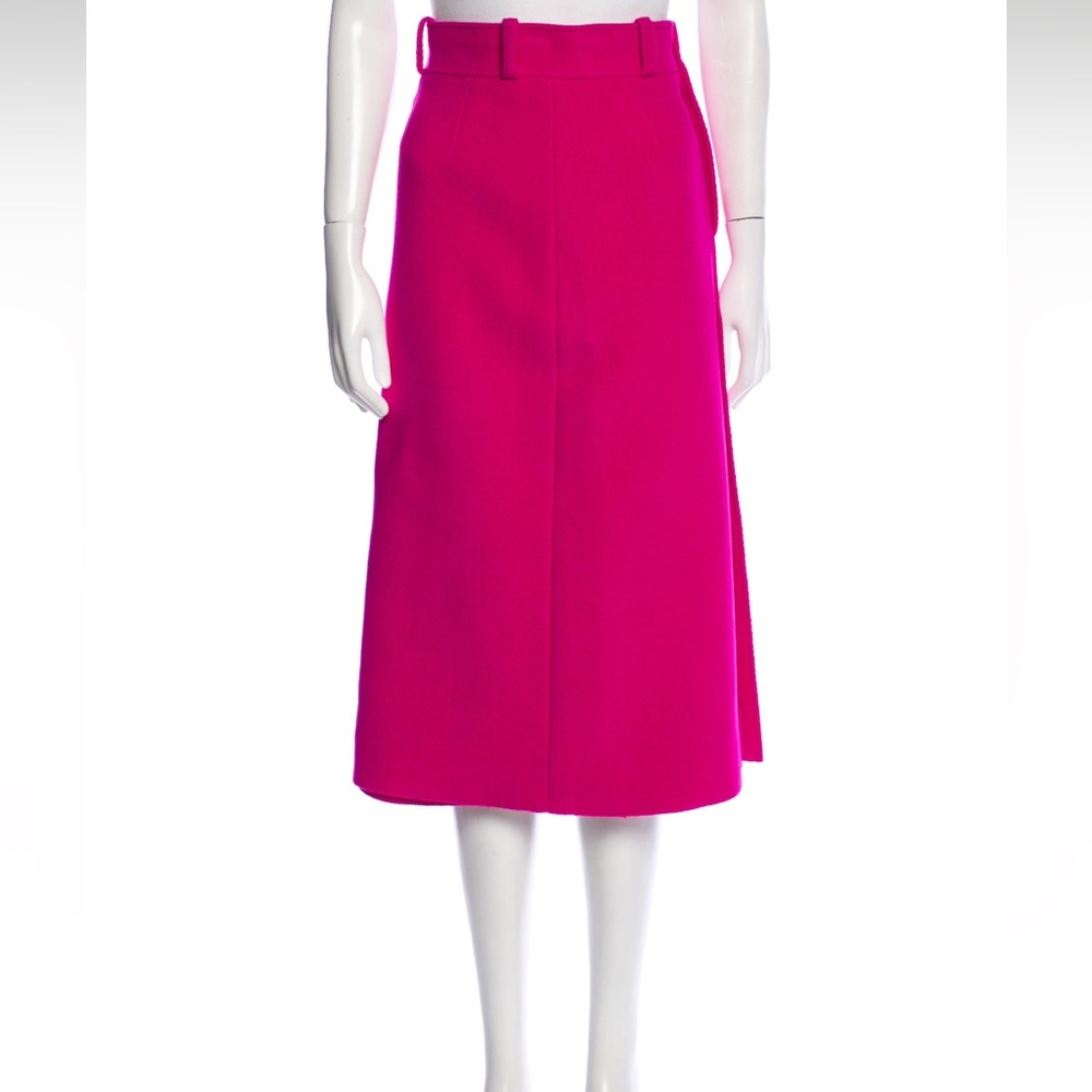 Balenciaga Virgin Wool Hot Pink Skirt, FR34